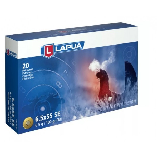 LAPUA 6.5x55 Swedish FMJ 100gr 6.5g