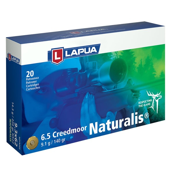 LAPUA 6,5 CREEDMOOR NATURALIS 140grs 9.1g