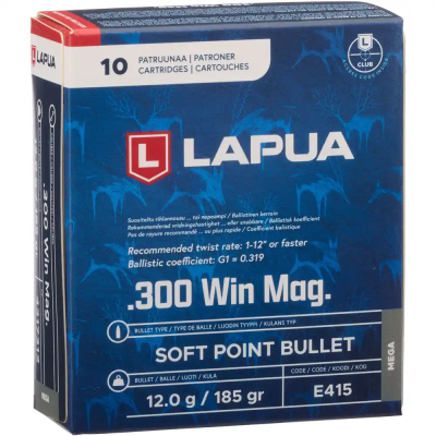 LAPUA .300 WIN MAG. MEGA 185Grs