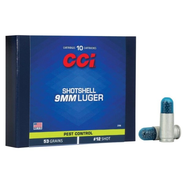 MUNITION CCI 9MM LUGER 53GR #12 SHOTSHELL