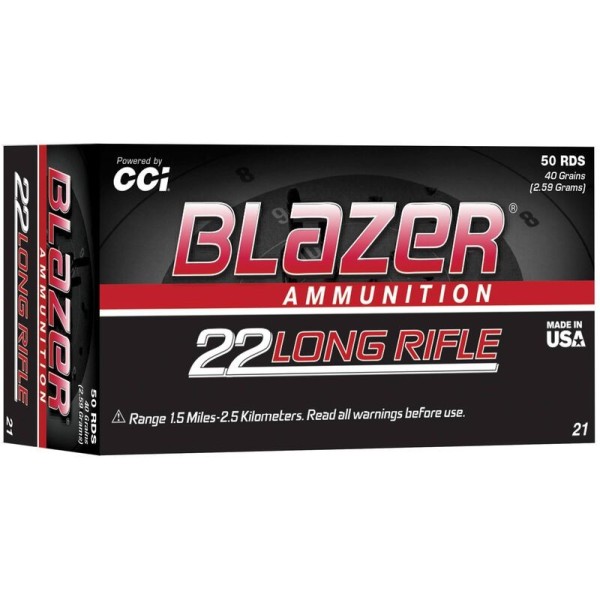 MUNITION CCI .22 LR 40GR BLAZER HIGH VELOCITY LRN