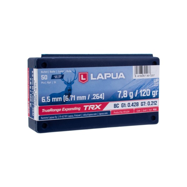 LAPUA 6.5 mm TRX 120grs NPL6204  Ogives