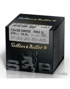 Sellier & Bellot 7.5x55 FMJ 174gr 09/02/23