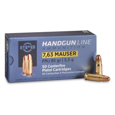 PPU 7.63 Mauser FMJ