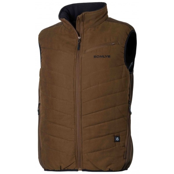 SOMLYS GILET CHAUFFANT MARRON