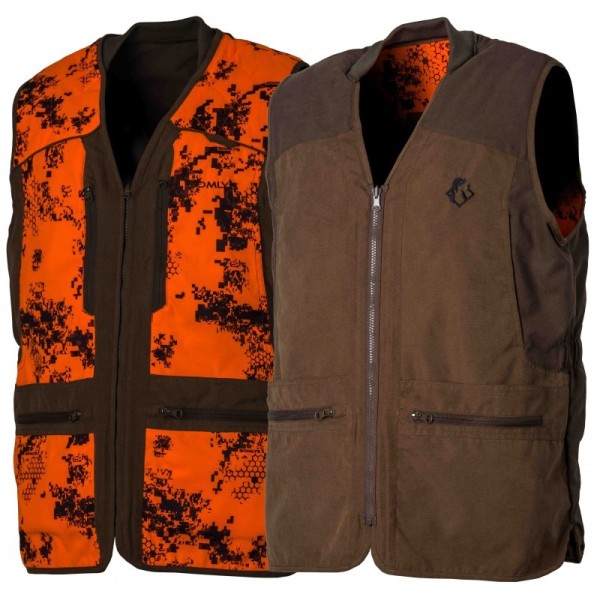 SOMLYS GILET REVERSIBLE CAMO/MARRON