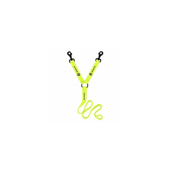 SOMLYS LAISSE COUPLEUR CHIEN JAUNE 1.5M