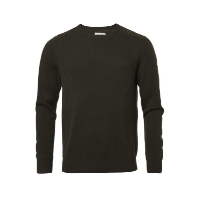 CHEVALIER  MILFORD O-NECK WOOL PULLOVER MEN DARKGREEN