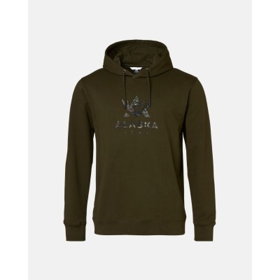 Camo Logo Ms Hoodie Night Green