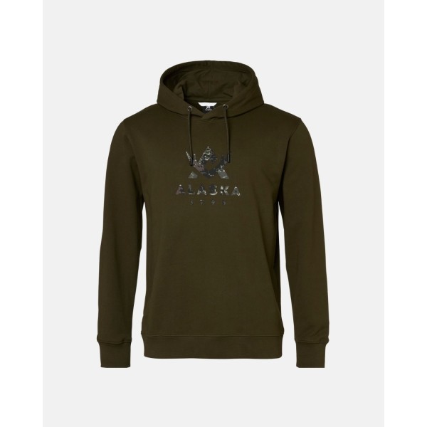 Camo Logo Ms Hoodie Night Green