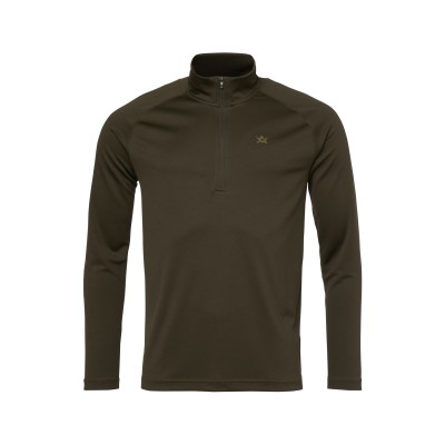 CoolDry Ms Half-Zip Top Solid Brown