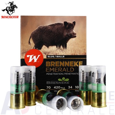 WINCHESTER BRENNEKE EMMERALD 12/70 34Grs