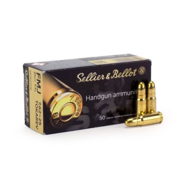 SELLIER&BELLOT 7.62x25 Tokarev FMJ