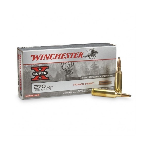 WINCHESTER 270 WSM 150grs Power Point